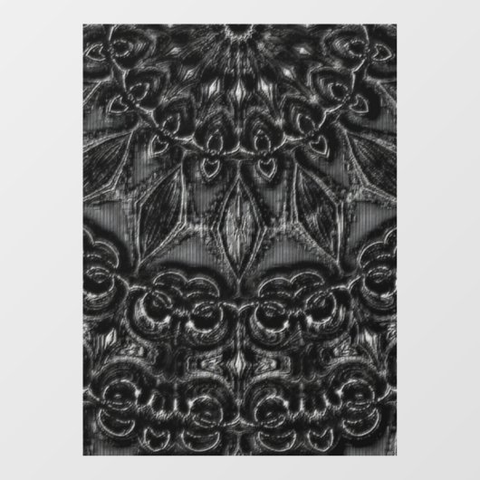 Charcoal Mandala Raamsticker (Vel)