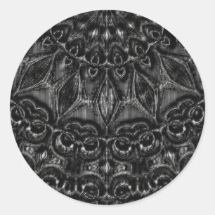 Charcoal Mandala Ronde Sticker
