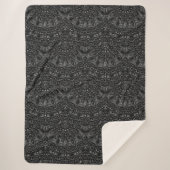 Charcoal Mandala Sherpa Blanket Sherpa Deken (Voorkant)
