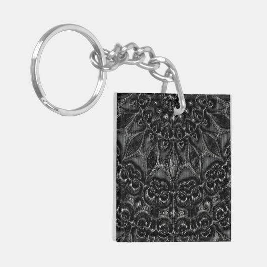Charcoal Mandala Sleutelhanger (Voorkant Links)