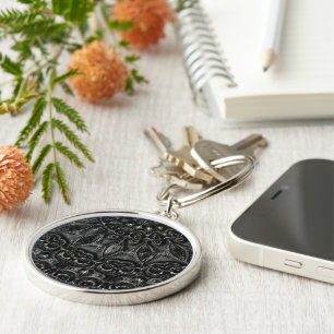 Charcoal Mandala Sleutelhanger