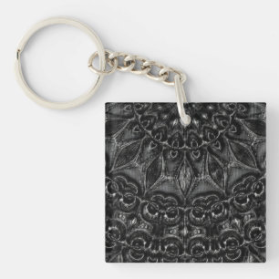 Charcoal Mandala Sleutelhanger