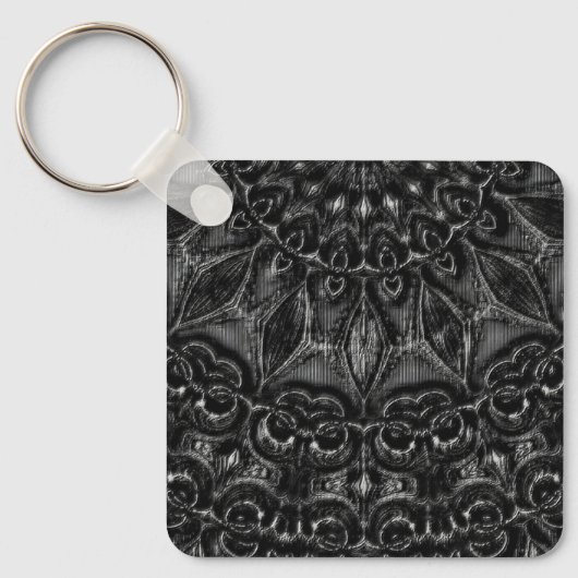Charcoal Mandala Sleutelhanger (Voorkant)