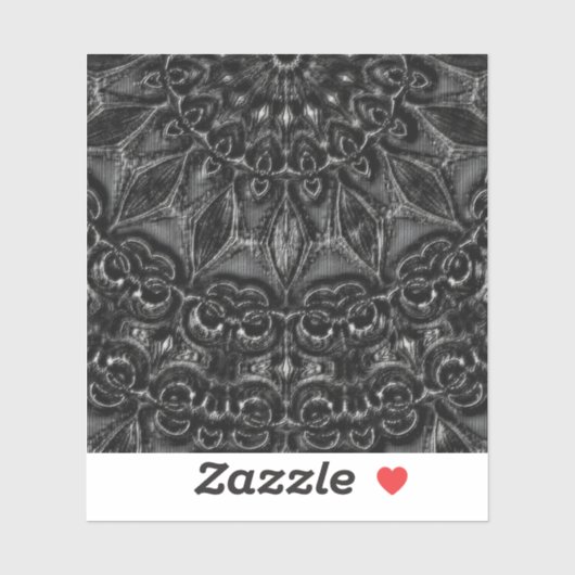 Charcoal Mandala Sticker (Vel)