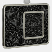 Charcoal Mandala Verzilverd Kader Ornament (Rechts)