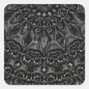 Charcoal Mandala Vierkante Sticker