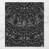 Charcoal Mandala Wijn Etiket (Enkel label)