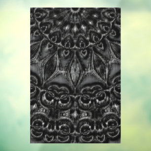 Charcoal Mandala Window Cling Raamsticker