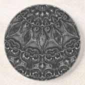 Charcoal Mandala Zandsteen Onderzetter (Voorkant)