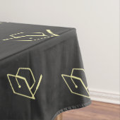 Charcoal Modern Graduation Photo Cap Pattern Tafelkleed (Voorbeeld)