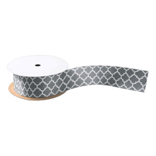 Charcoal Moroccan Quatrefoil Pattern #5 Lint
