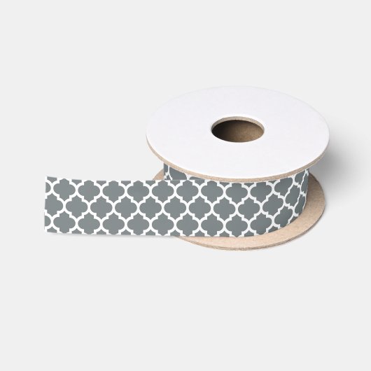 Charcoal Moroccan Quatrefoil Pattern #5 Lint (Spoel)