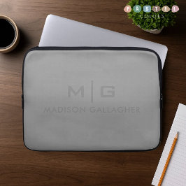 charcoal slate silver metallic graphite laptop sleeve