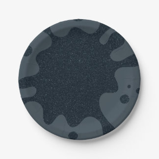 Charcoal Splash Custom Party Paper Plate Papieren Bordje