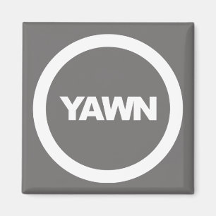 Charcoal Yawn Brand Fridge Magnet Magneet