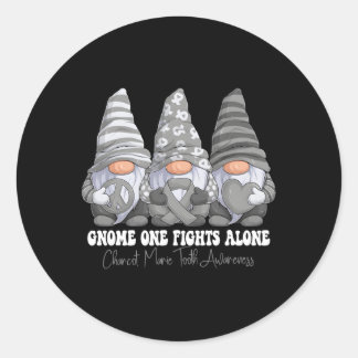 Charcot Marie Tooth Awareness Maand Grijs Lint GN Ronde Sticker
