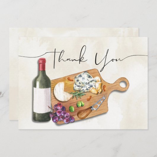Charcuterie Board Dank u kaart (Voorkant / Achterkant)