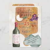 Charcuterie Board Party Uitnodiging (Voorkant / Achterkant)