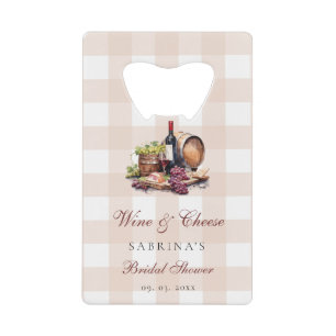 Charcuterie Board Wijn en Vrijgezellenfeest op kaa Kredietkaart Flessenopener