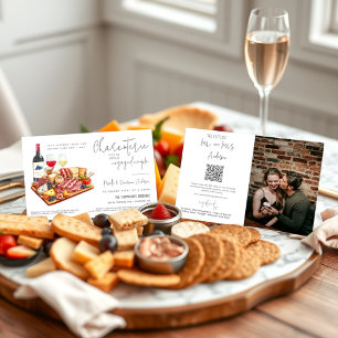 Charcuterie Board Wine & Cheese Engagement Party Kaart