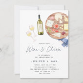 Charcuterie Board Wine & Cheese Engagement Party Kaart (Voorkant)