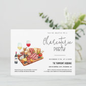 Charcuterie Bord Wijn Kaas Elke Gelegenheid Feestj Kaart (Staand voorkant)