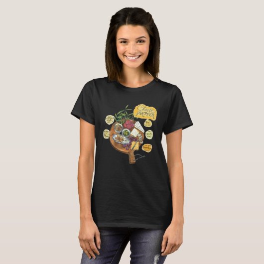 Charcuterie Cheese Board Hostess T-shirt (Voorkant volledig)