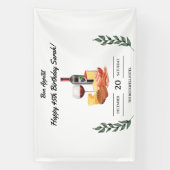 Charcuterie en Wijnpicknick Verjaardag Spandoek (Verticaal)