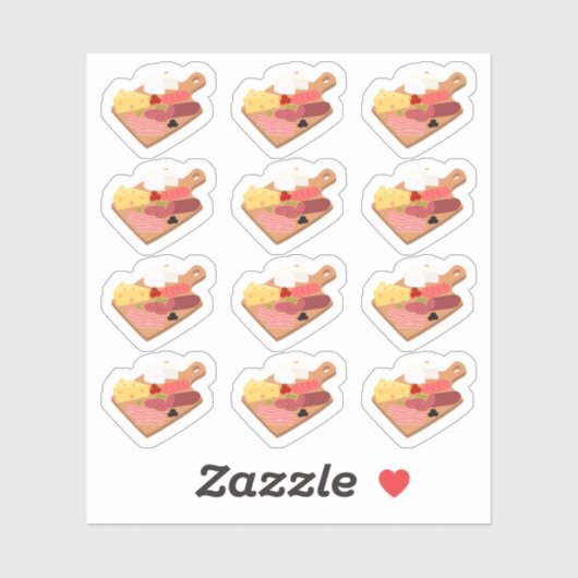 Charcuterie Kaas Bord Tray Bujo Planner Sticker (Vel)