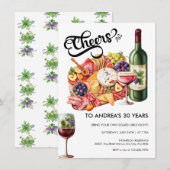 Charcuterie | Kaasplank Feestje Kaart (Voorkant / Achterkant)