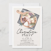 Charcuterie Party Black Gingham Kaart (Voorkant)