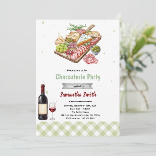 Charcuterie Party Invitation (Debout devant)