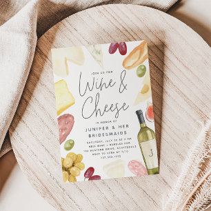 Charcuterie Wine & Cheese Bridesmaids Brunch Kaart