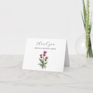 Chardon Écossais Fleur Mariage Merci