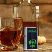 Chardon écossais sur tarte foncée Nom personnalisé