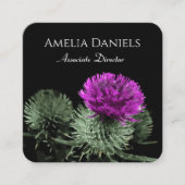 Chardon violet spectaculaire sur Carte de visite n (Devant)