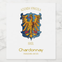 Chardonnay van Friuli Wijn Etiket