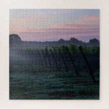 Chardonnay Vineyard Sunrise Jigzaag Puzzle