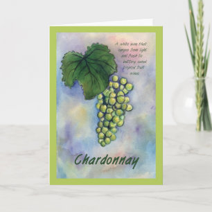 Chardonnay Wine Grape Wenskaart Kaart