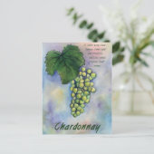 Chardonnay Wine Grapes & Description Briefkaart (Staand voorkant)