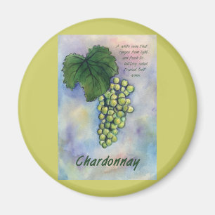 Chardonnay Wine Grapes & Description Magnet Magneet