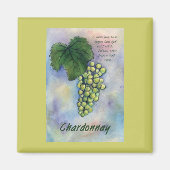 Chardonnay Wine Grapes & Description Magnet Magneet (Voorkant)