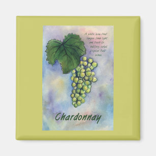 Chardonnay Wine Grapes & Description Magnet Magneet