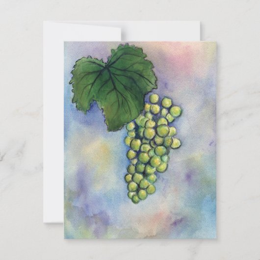 Chardonnay Wine Grapes Invitation Kaart (Voorkant)