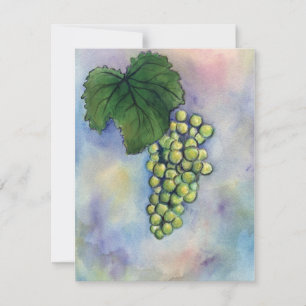 Chardonnay Wine Grapes Invitation Kaart