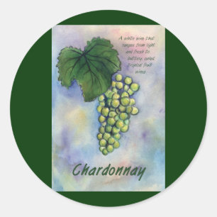 Chardonnay Wine Graps & Description Sticker