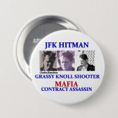 Charels Harrelson: JFK Hitman Ronde Button 7,6 Cm (Voorkant /achterkant)