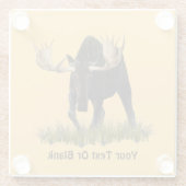Charge Bull Moose Glazen Onderzetter (Achterkant)