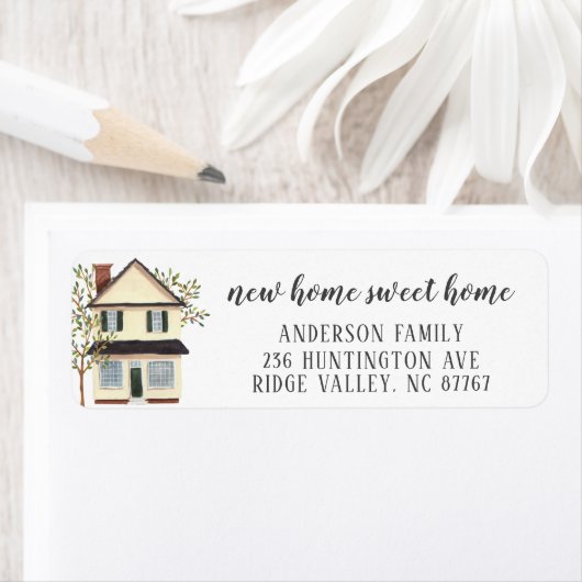 Charge Cream House Home Sweet HomeAddress Label (Insitu)