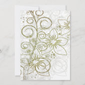 Charge Green Botanical Bridal Shower Invitation Kaart (Achterkant)